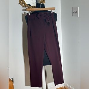 Comfy Maroon Dress pants with belt
